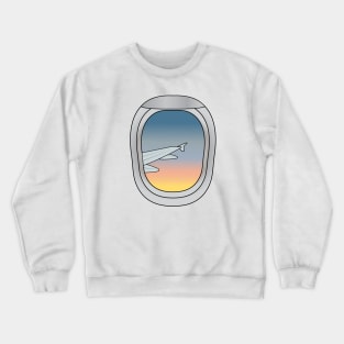 Sunrise / Sunset View from Plane Window Crewneck Sweatshirt